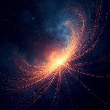 Abstract, artistic album cover for 'Cosmic Echoes' by AstroNova - Immersive Mix